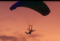 Miguel fait du parachute
