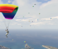 Le premier saut en parachute