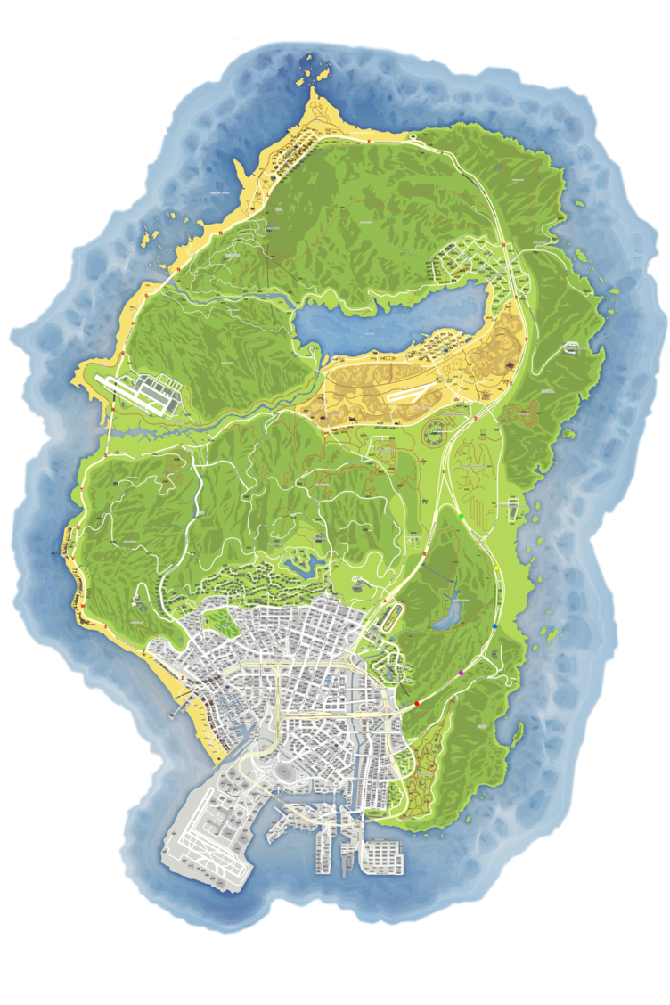 Map gta V with ZIP code.png