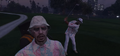 Petit golf pendant la cavale